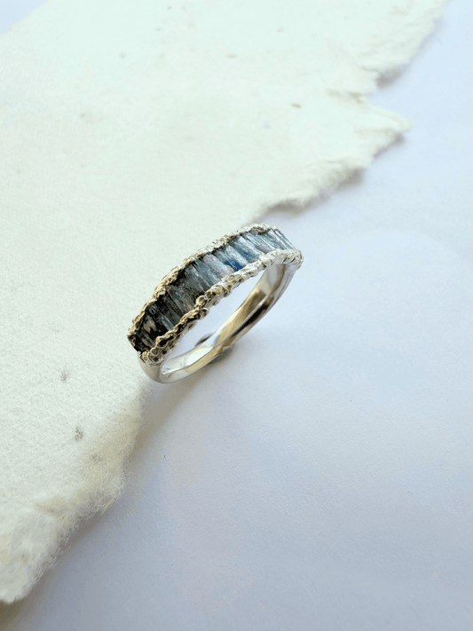 Kyanite Cigar Band Ring - Oggie and Co