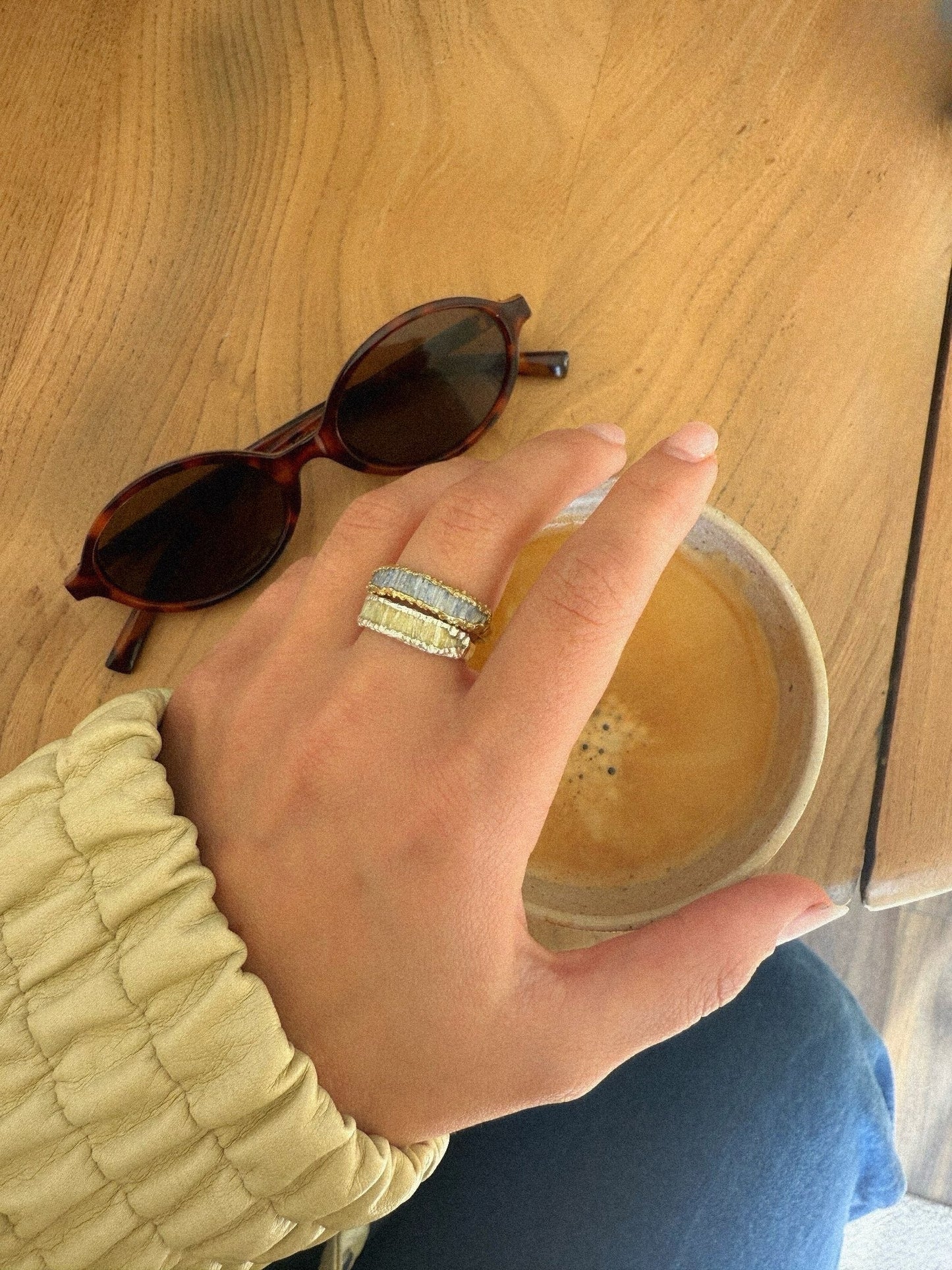 Kyanite Cigar Ring - Green - Oggie and Co