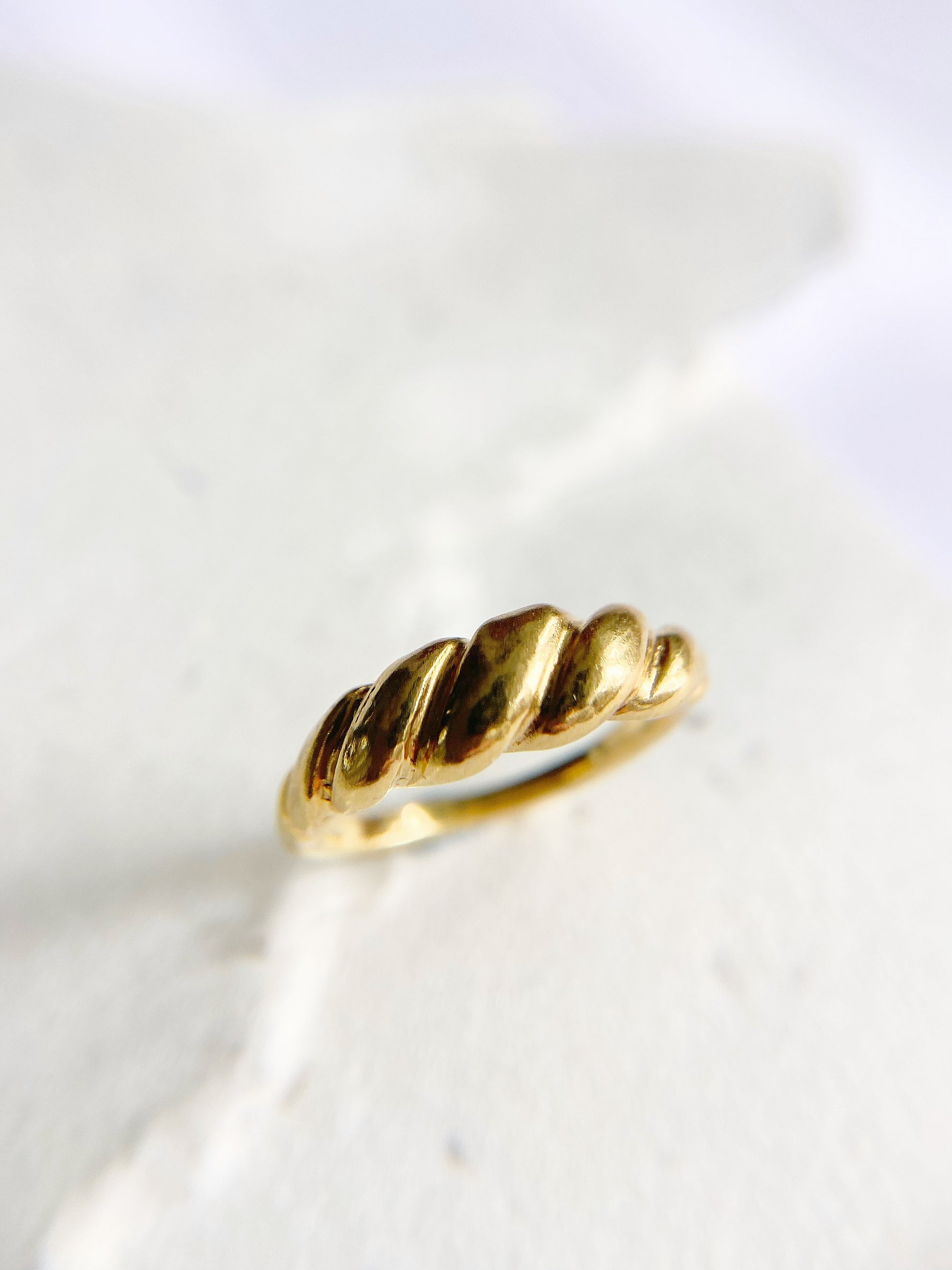 Croissant Gold Plated Ring 