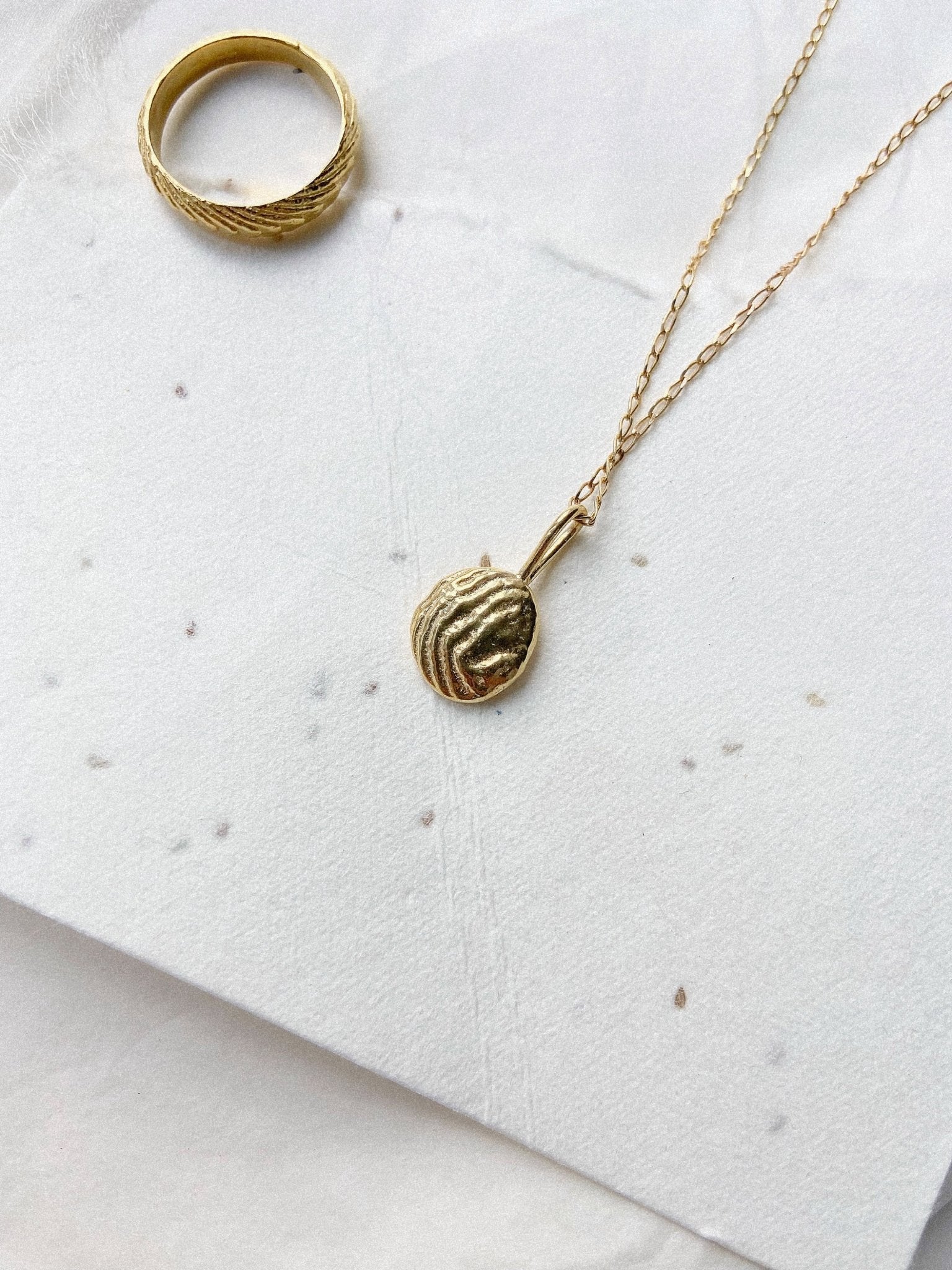 Initial Cuttlefish Necklace - Small - Oggie and Co