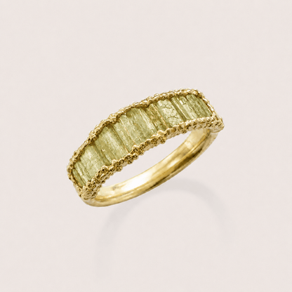 Kyanite Cigar Ring - Green - Oggie and Co
