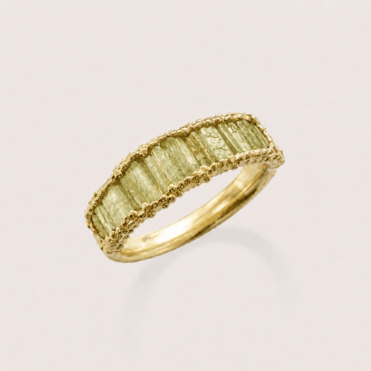 Kyanite Cigar Ring - Green - Oggie and Co