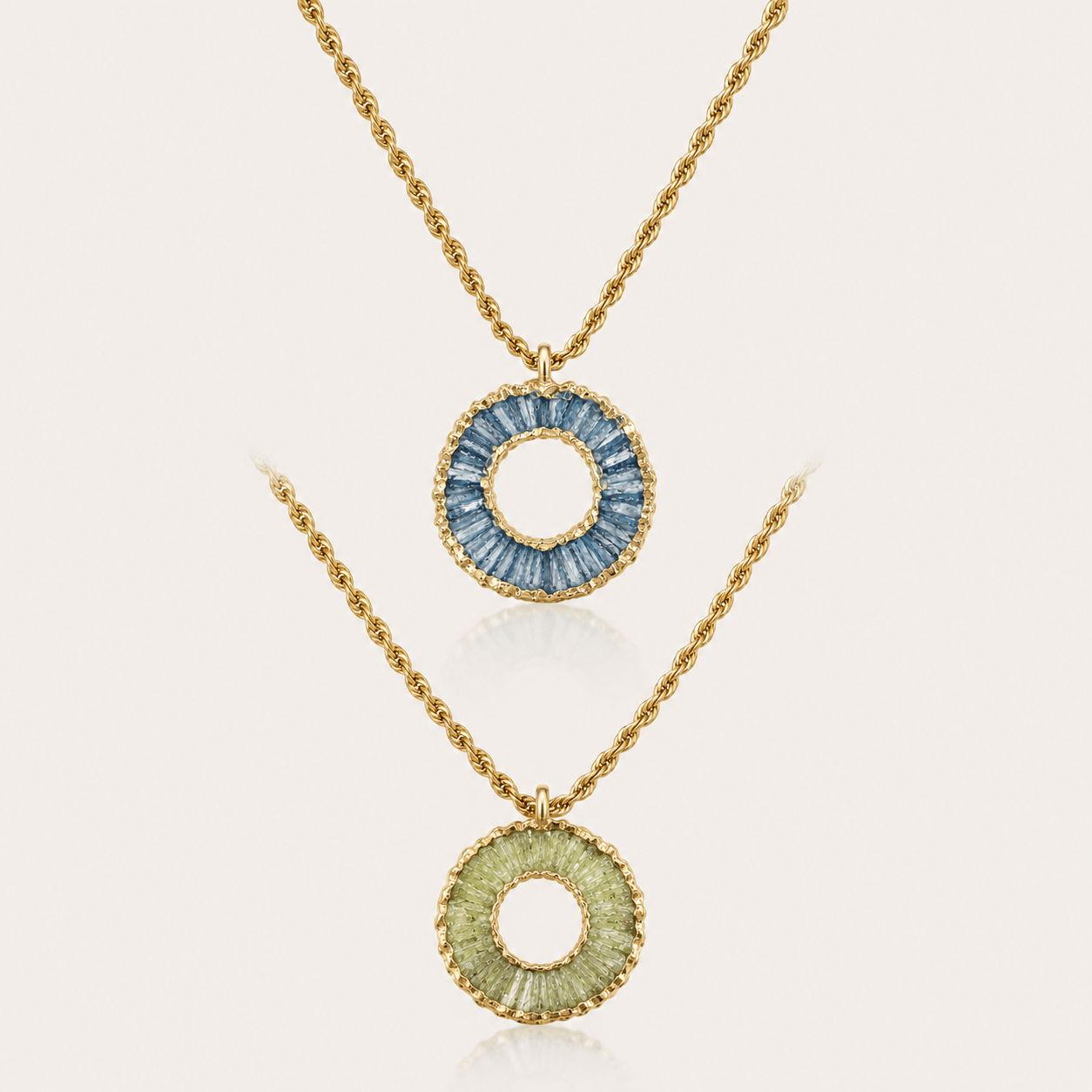 Kyanite Halo Necklace - Oggie and Co