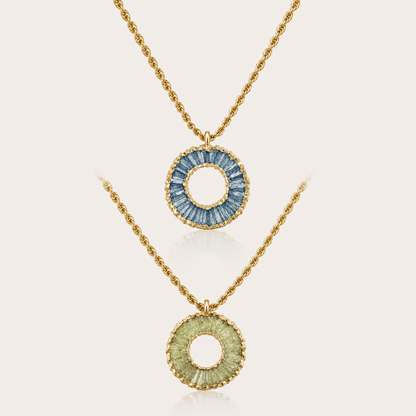 Kyanite Halo Necklace - Oggie and Co