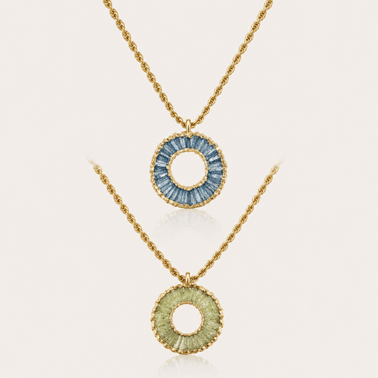 Kyanite Halo Necklace - Oggie and Co
