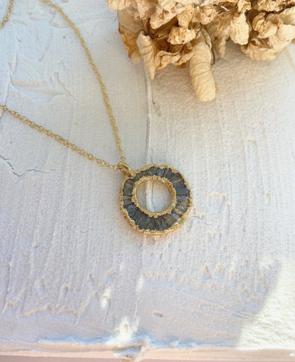 Kyanite Halo Necklace - Oggie and Co