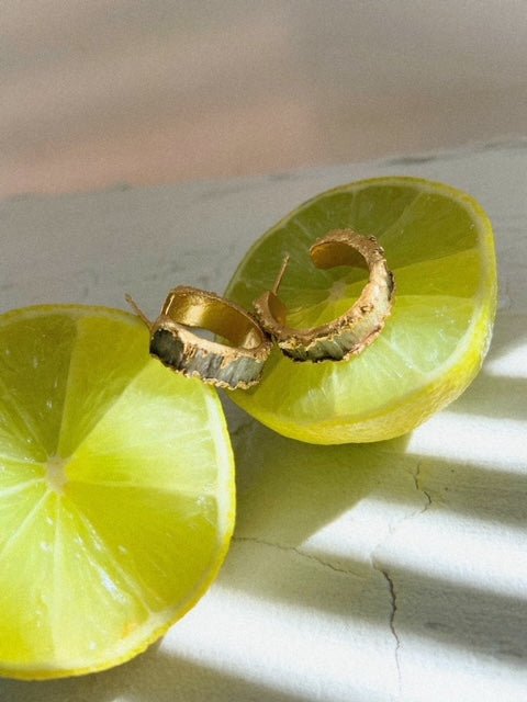 Kyanite Hoops - Gold Plated - Oggie and Co